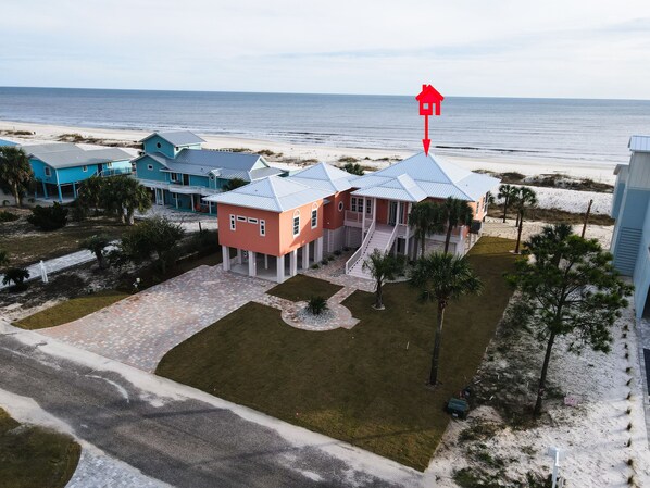 Exterior - Large Gulf Front Home with Private Pool (Port Saint Joe)