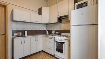 Apartment | Eigene Küche | Kühlschrank, Mikrowelle, Ofen, Herdplatte