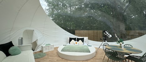 Family Tent, River View | 1 bedroom, memory-foam beds, blackout curtains, soundproofing