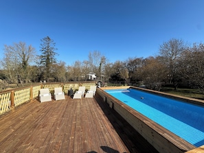 Indoor pool, open 10:00 AM to 7:30 PM, sun loungers