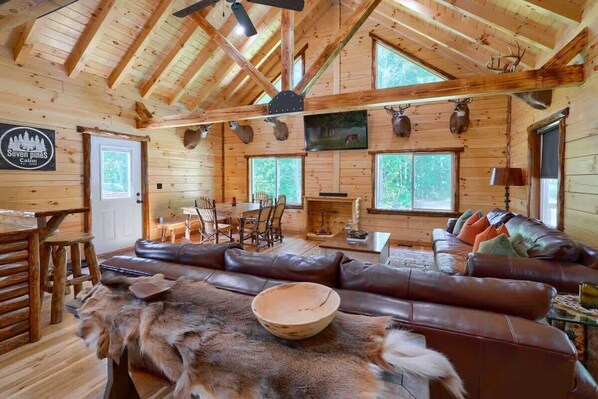 TV, offices - Seven Pines Cabin - Secluded in Hocking Hills (Nelsonville)