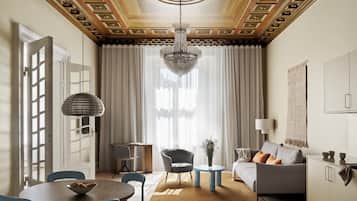 Apartment | Living area | 43-inch Smart TV with digital channels