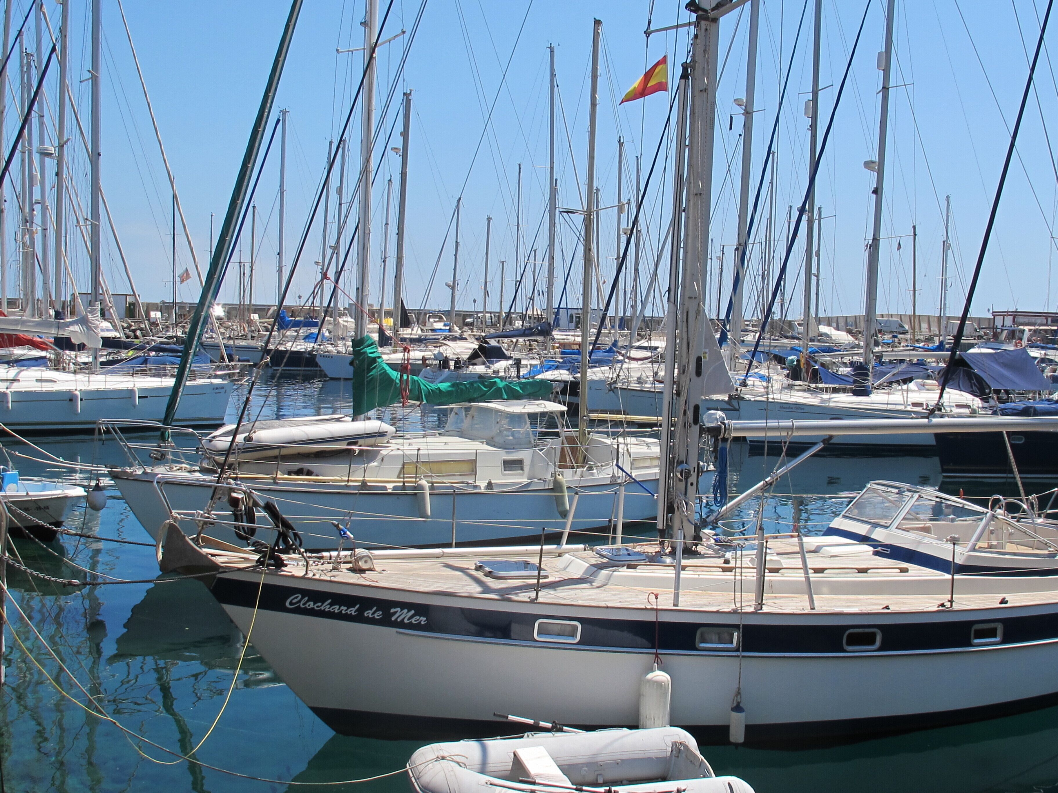 Un port de plaisance où sont amarrés de nombreux bateaux.