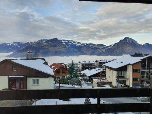 Poesie Studio für 2 Pers mit 2 Balkons und Aussicht über den Vierwaldstättersee