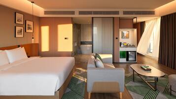 Premium bedding, down duvets, minibar, in-room safe