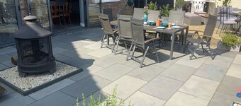 Spacious, modern family home.  Open and airy in summer, cosy log fire in winter.