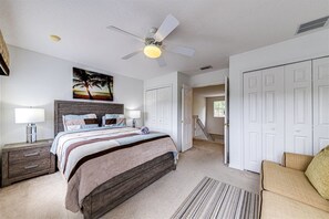 4 bedrooms, iron/ironing board, WiFi, bed sheets