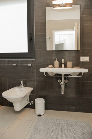 Ensemble douche/baignoire, sèche-cheveux, serviettes fournies