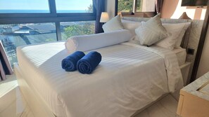 1 bedroom, iron/ironing board, Internet, bed sheets