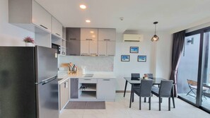 Fridge, microwave, stovetop, coffee/tea maker - BO301 - 2 Bedroom Serviced Apartment with Sea View at Ao Nang Beach (Tambon Ao Nang)