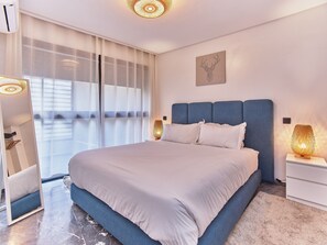 Standard-Apartment, 2 Schlafzimmer | Bettwäsche aus ägyptischer Baumwolle, hochwertige Bettwaren