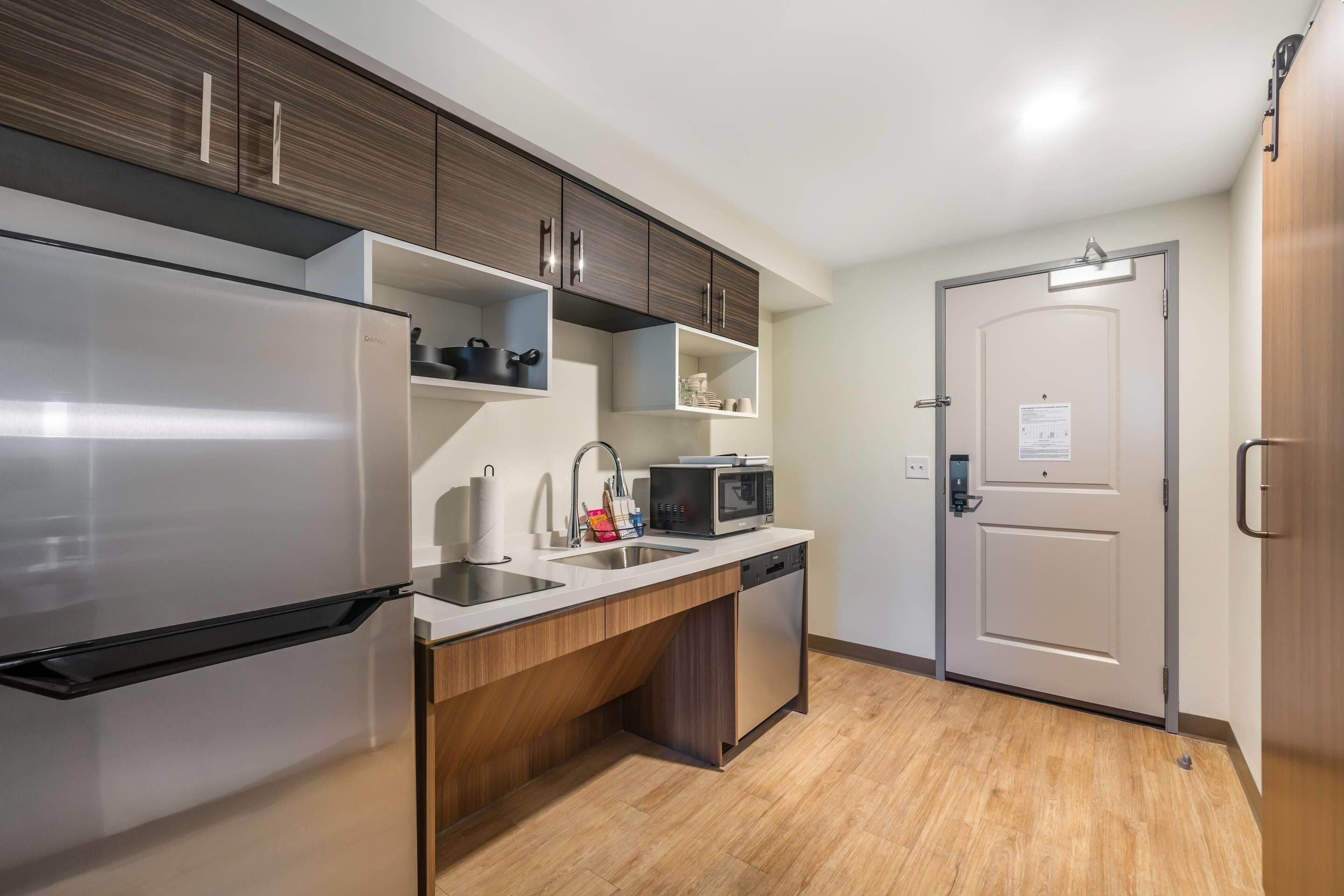 1 bedroom, laptop workspace, blackout drapes, iron/ironing board