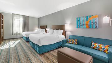 1 dormitorio, espacio para trabajar con un portátil, cortinas opacas