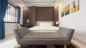 デラックス バンガロー | 1 室のベッドルーム、デスク、ノートパソコン用作業スペース、WiFi (無料)