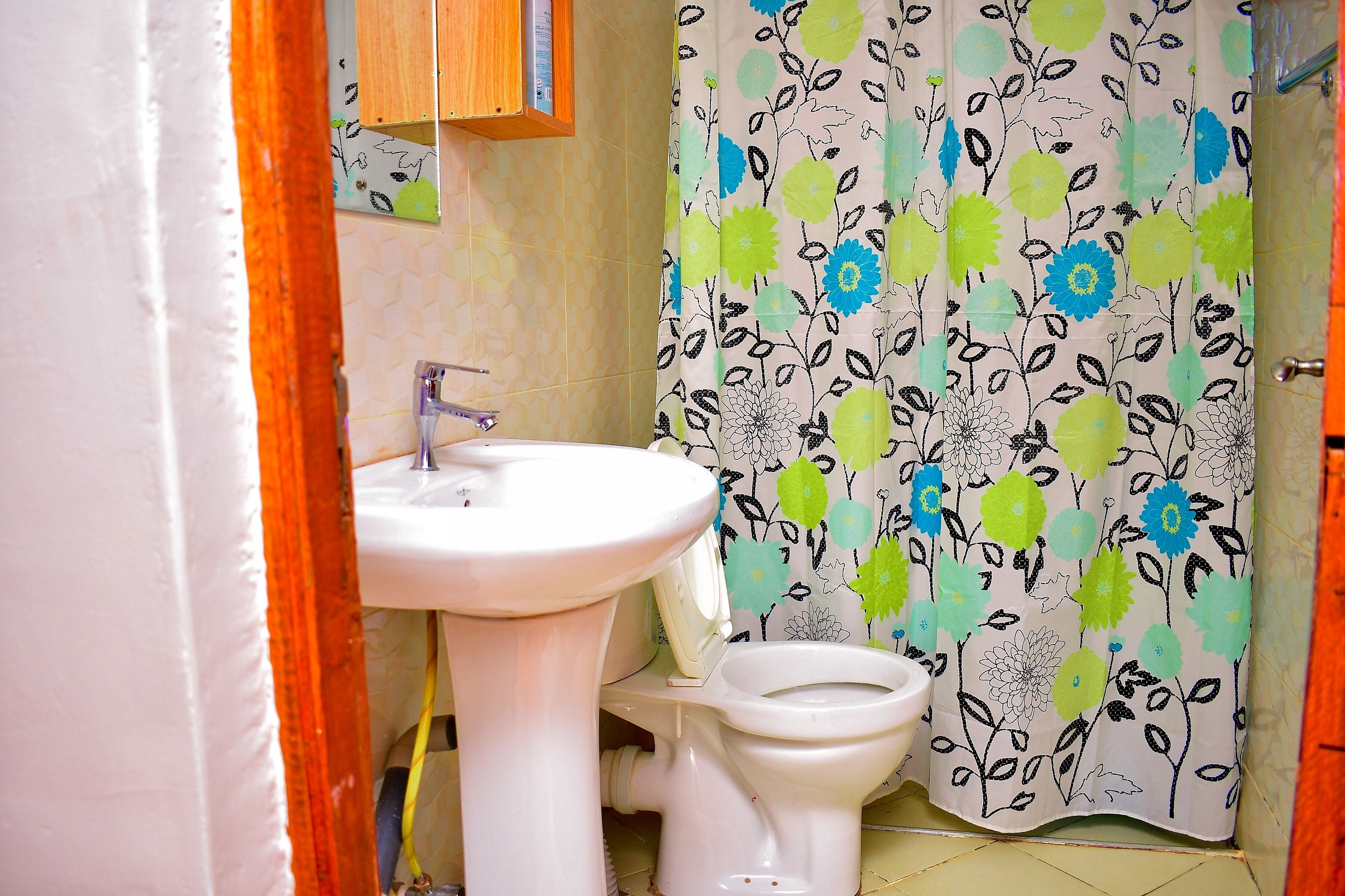 ヘアドライヤー、タオル、石鹸、トイレットペーパー