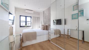 Apartamento | 1 quarto, roupas de cama antialérgicas, individualmente mobiliados