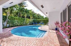A heated pool
