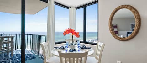 Condo, 1 Bedroom, Beachfront (1011 W) | In-room dining