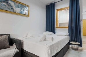 Desk, iron/ironing board, free WiFi, bed sheets