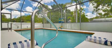 A heated pool