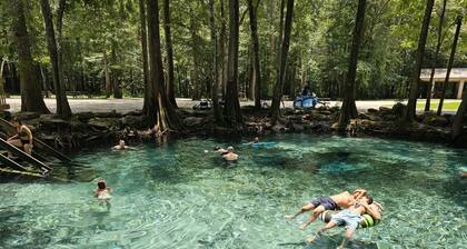Camp Manatee - Riverfront Cabin, Stunning Views, Pet-Friendly, Hot tub + Kayaks!