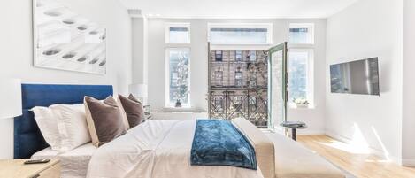 Desk, iron/ironing board, free WiFi, bed sheets