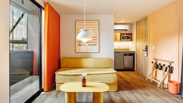 家庭公寓, 1 张特大床和 1 张沙发床, 阳台 | 露台