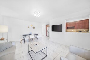 Apartment | Living area - Waterfront One-Bedroom Apt (North Bay Village)
