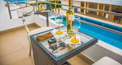 MODERN WHITE VILLA WITH PRIVATE BEACH