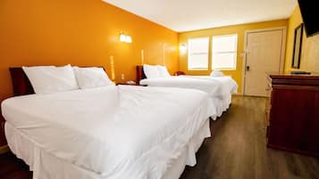 Room, 2 Queen Beds, Non Smoking | In-room safe, desk, free WiFi, bed sheets