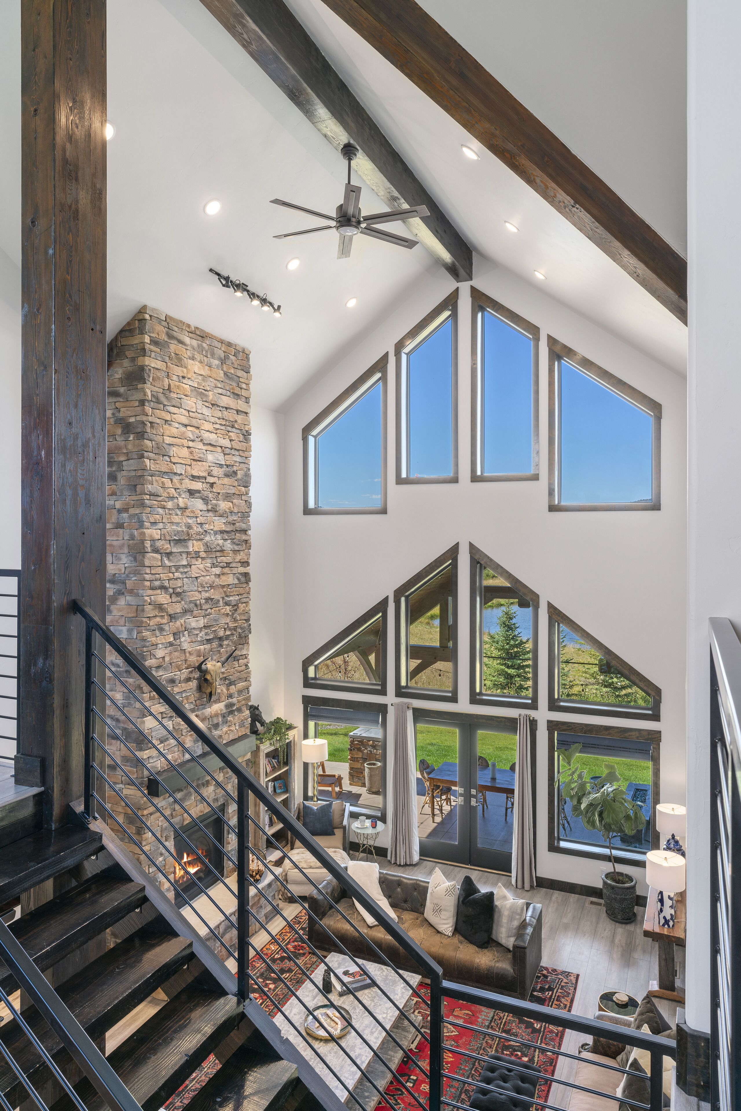 Smart TV, fireplace, video games, books