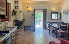 Fridge, stovetop, cookware/dishes/utensils