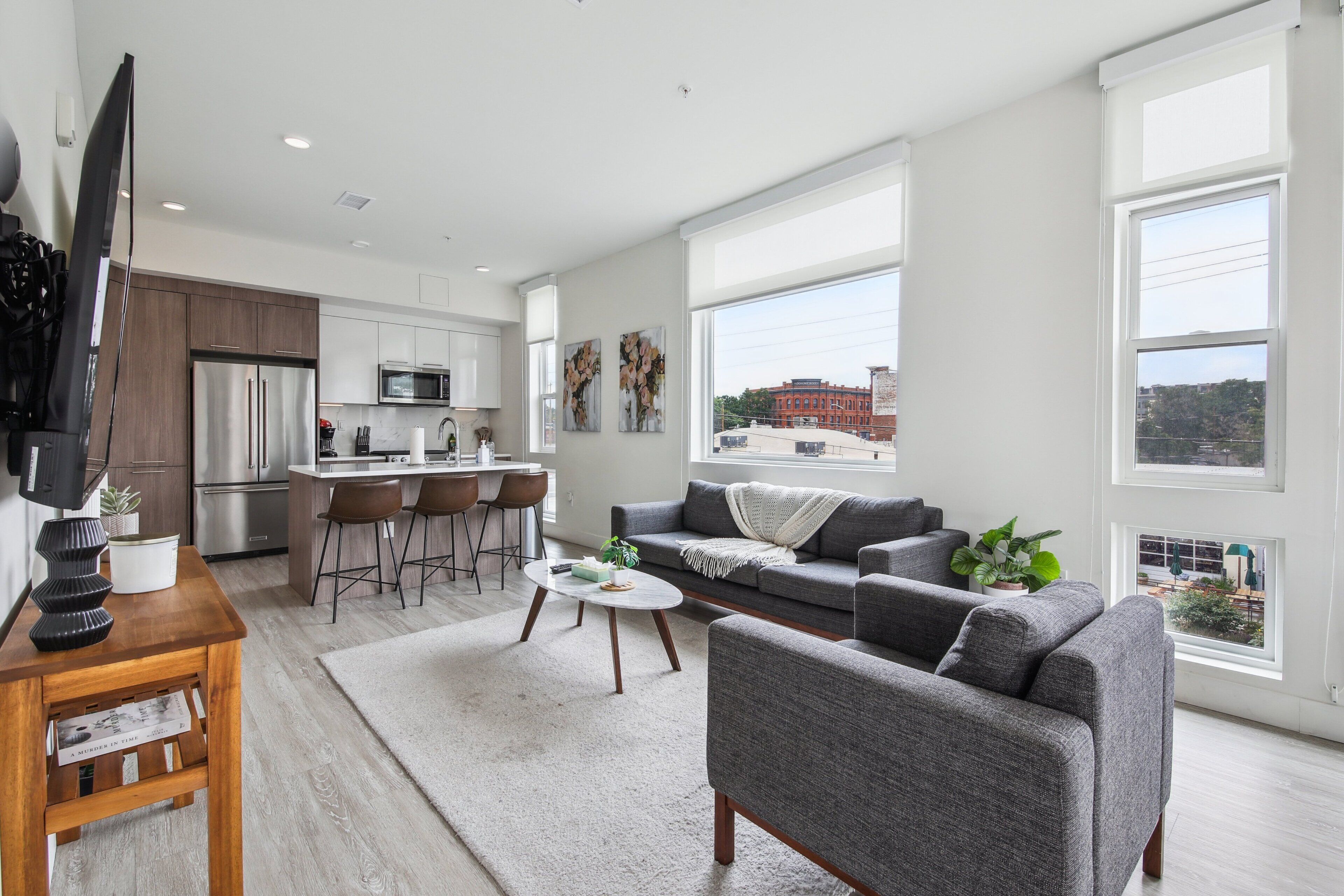 Appart'hôtel, 1 très grand lit, balcon, vue montagne (unit 210) | Coin séjour