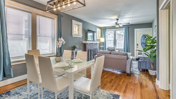 House, Multiple Beds, Kitchen, City View | Dining - 4609 Wilcox Ave - STR (St. Louis)