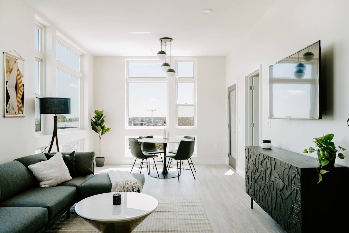 Condo, 1 cama King, cozinha (Unit 410) | Área de estar