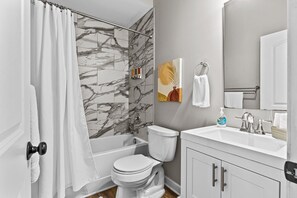 House, Multiple Beds, Patio, City View | Bathroom | Designer toiletries, towels, toilet paper - Mysteries on Lemp | JZ Vacation Rentals (St. Louis)