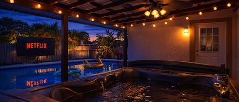 A heated pool
