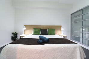 1 bedroom, travel crib, free WiFi, bed sheets