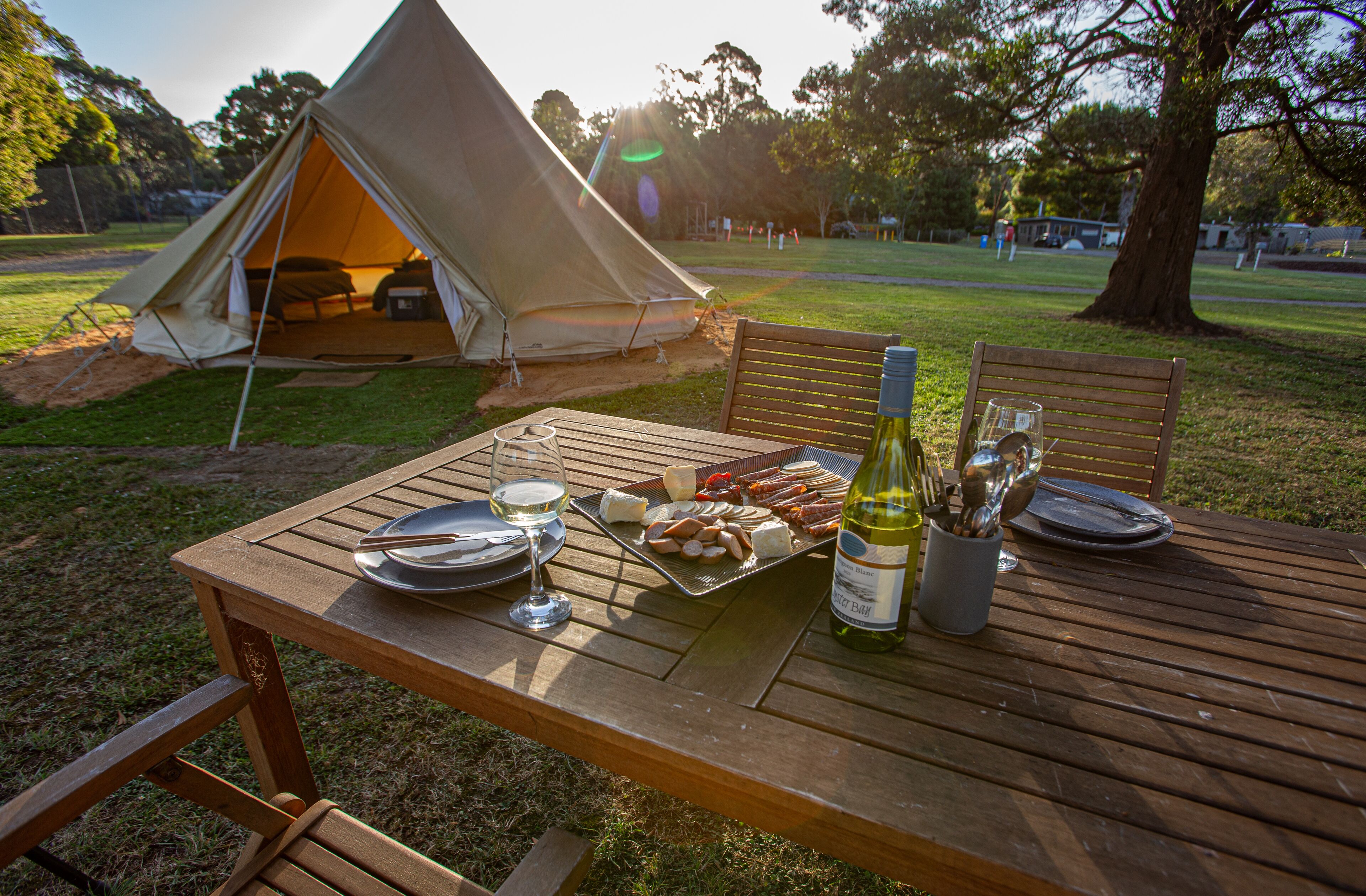 Family Tent, Multiple Beds, Shared Bathroom | Terrace/patio