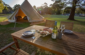 Family Tent, Multiple Beds, Shared Bathroom | Terrace/patio - Forrest Holiday Park (Forrest)