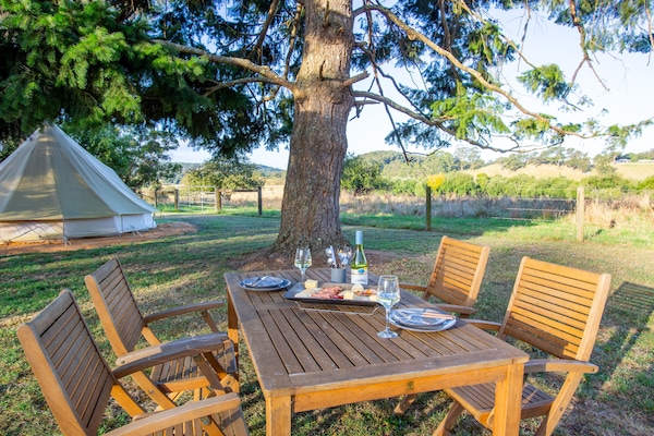 Standard Tent, 1 Queen Bed, Shared Bathroom | Terrace/patio