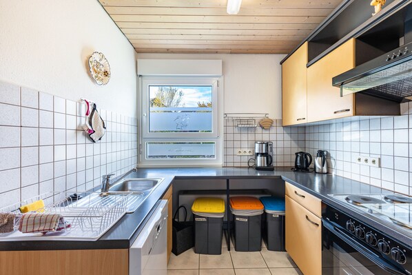 Fridge, oven, stovetop, dishwasher