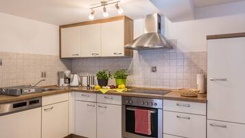 Fridge, oven, stovetop, dishwasher