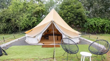 Standard Tent, 1 Queen Bed, Shared Bathroom | 2 bedrooms, bed sheets