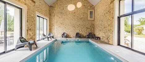 Indoor pool, a heated pool