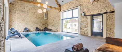 Indoor pool, a heated pool