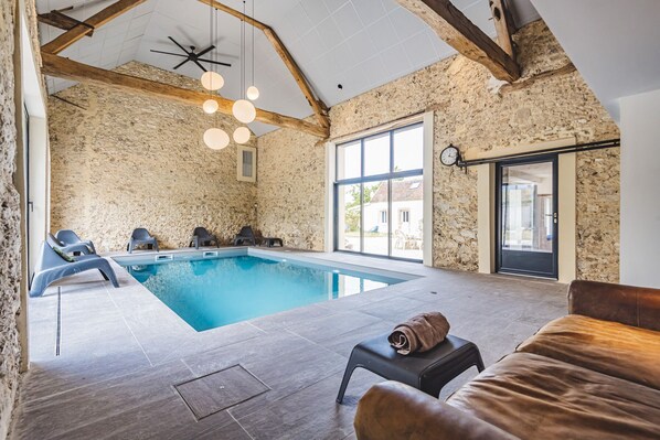 Indoor pool, a heated pool