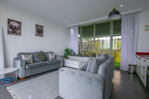 Exclusive-Bungalow, 1 Schlafzimmer | Wohnzimmer