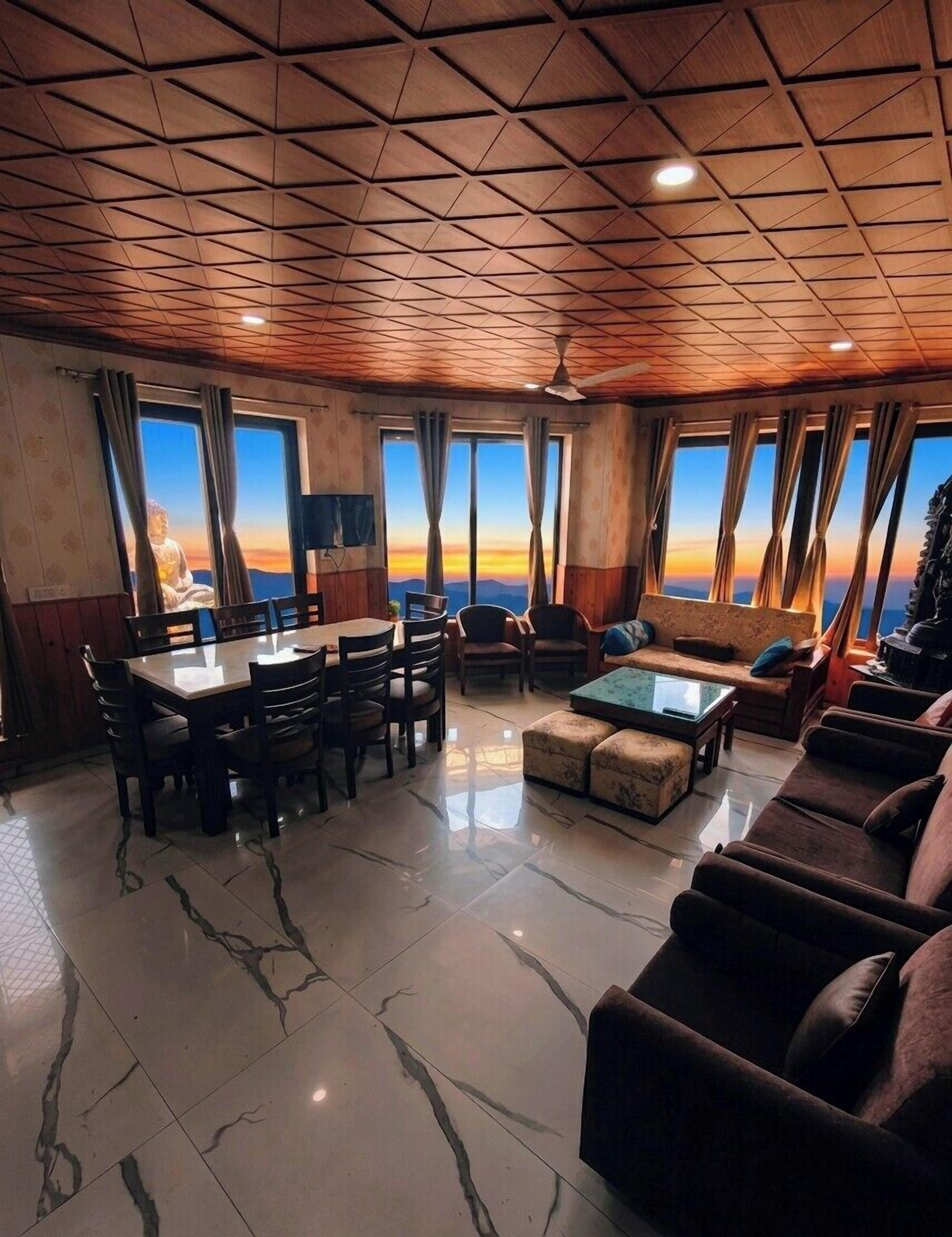 Casa Arhan Luxury 4BHK Penthouse| Valley | Living area | 32-inch flat-screen TV with cable channels
