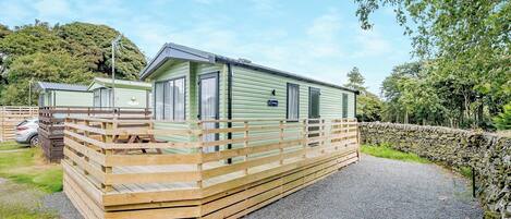 Enjoy a home away from home on this single-story retreat with a spacious porch and deck.